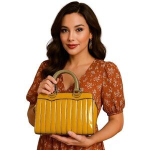 Uddini Patent Leather Satchel Handle Top Bag Shoulder Crossbody Purse Handbag